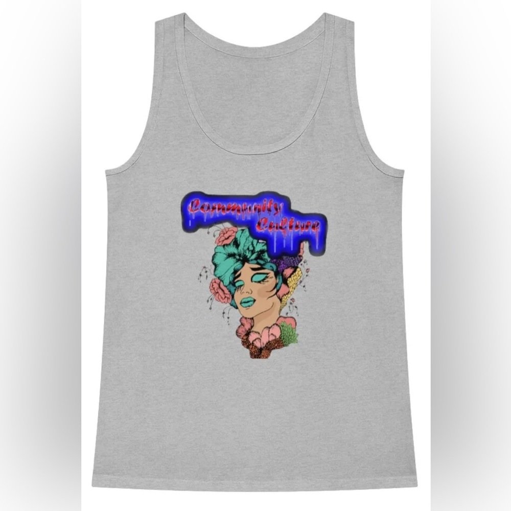 Community Culture “Dreamer” Women’s Tank Top Gray Graphic top shirt